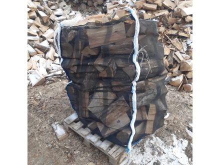 Foto - Štípané dřevo big bag - bříza 33cm